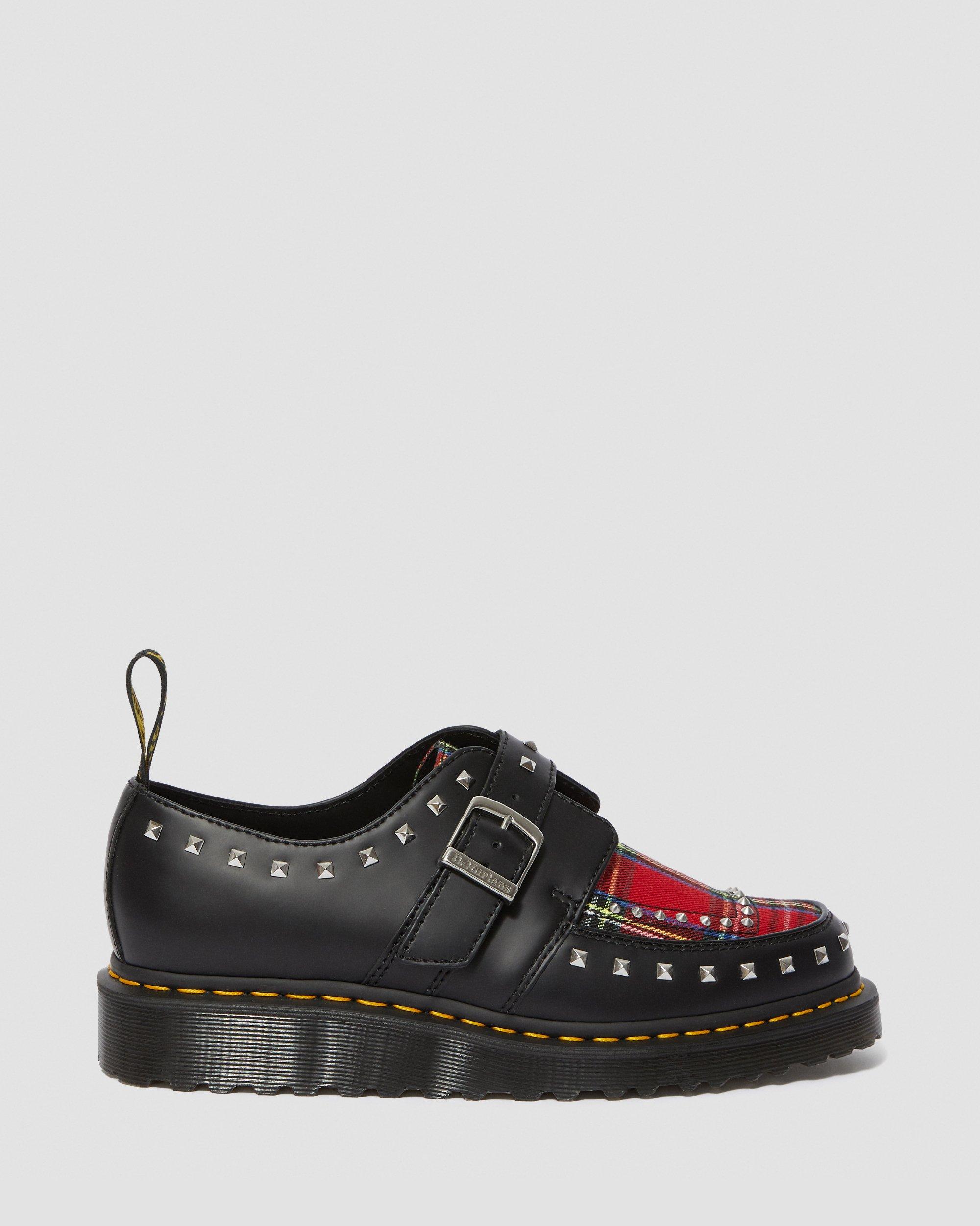 Ramsey Monk Tartan in BLACK+RED STEWART | Dr. Martens™