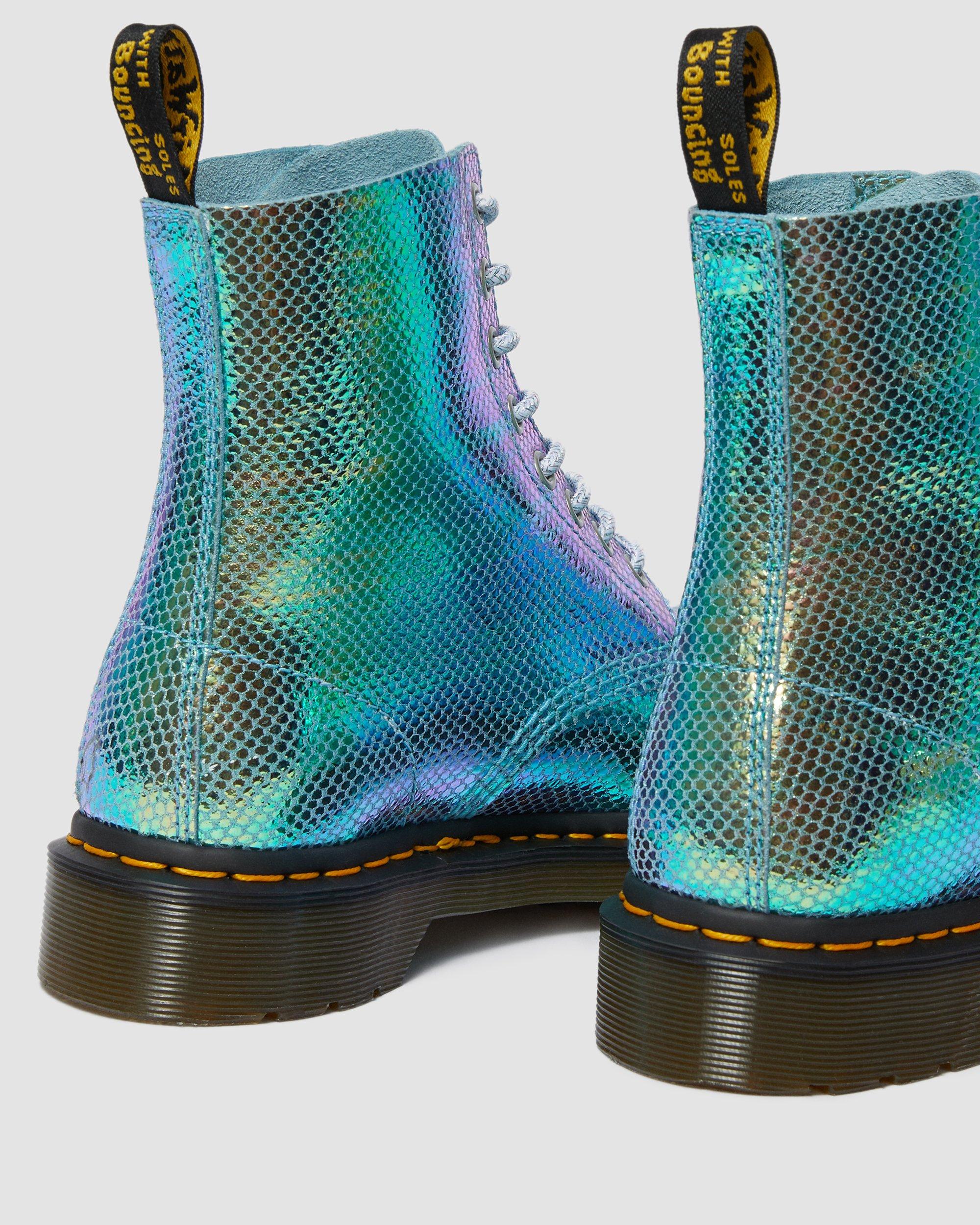 dr martens iridescent blue