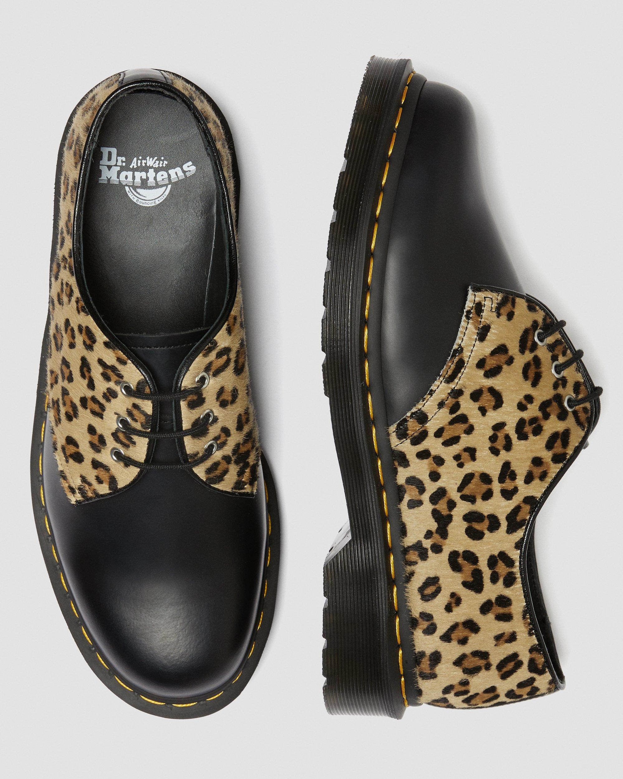 1461 Leopard in BLACK+MEDIUM LEOPARD | Dr. Martens™