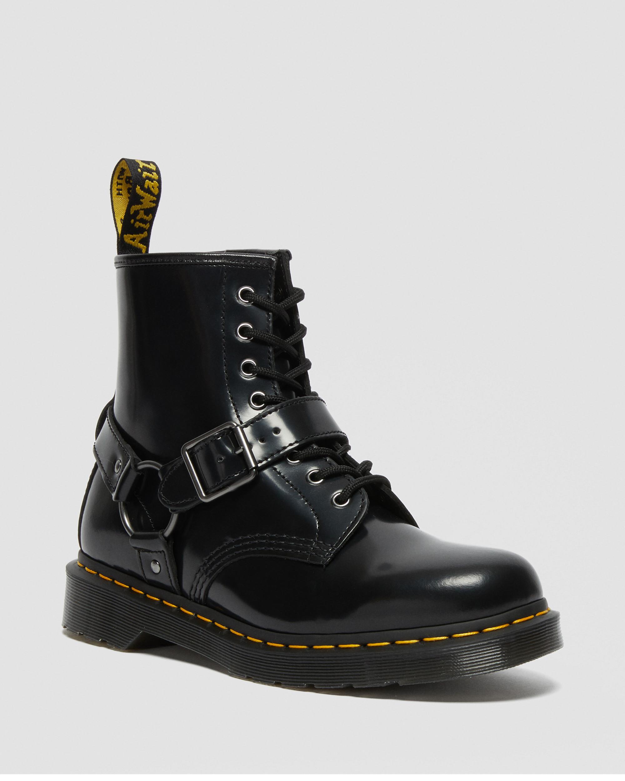 1460 Harness Leather Lace Up Boots in BLACK | Dr. Martens™