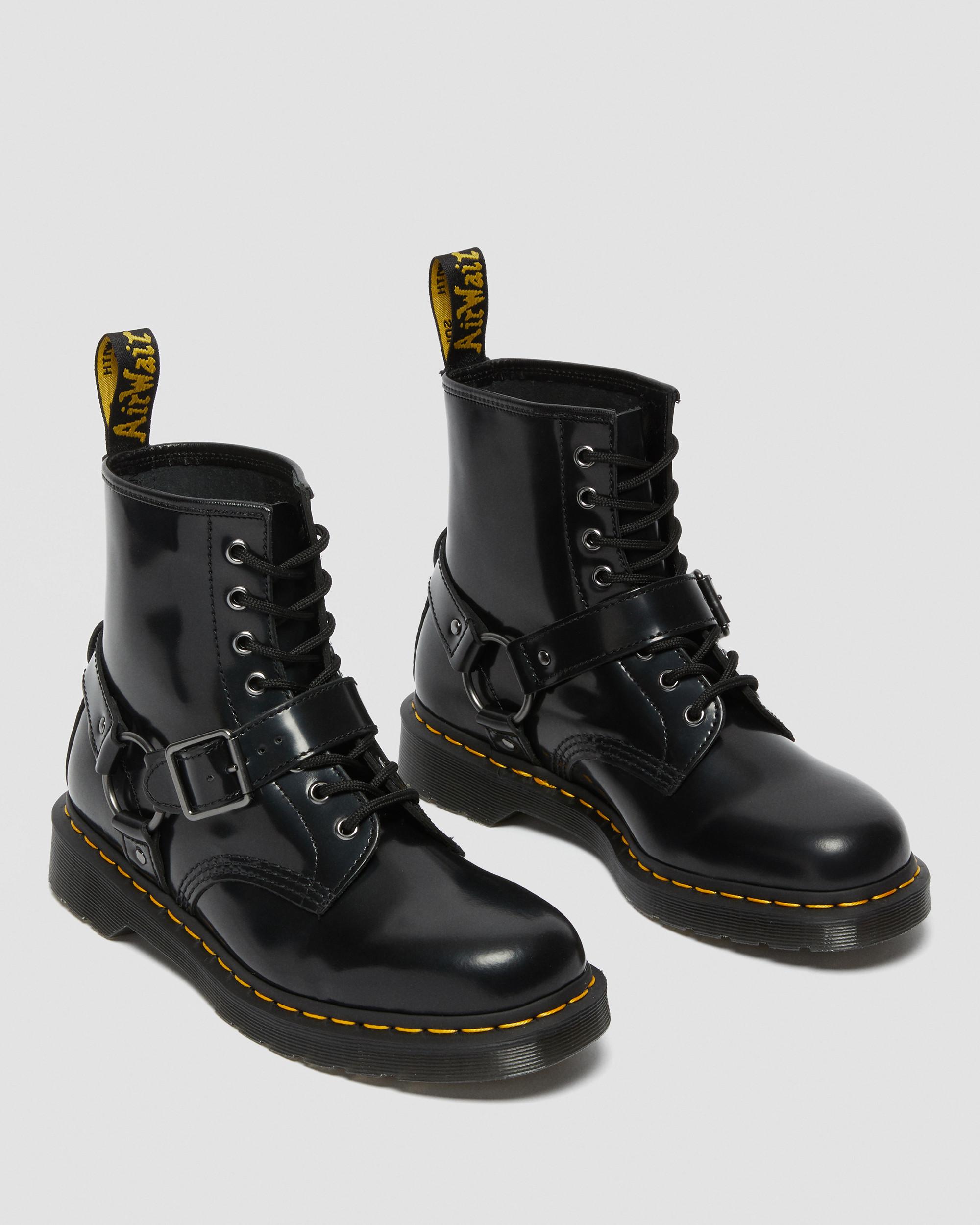 1460 Harness Leather Lace Up Boots in BLACK | Dr. Martens™