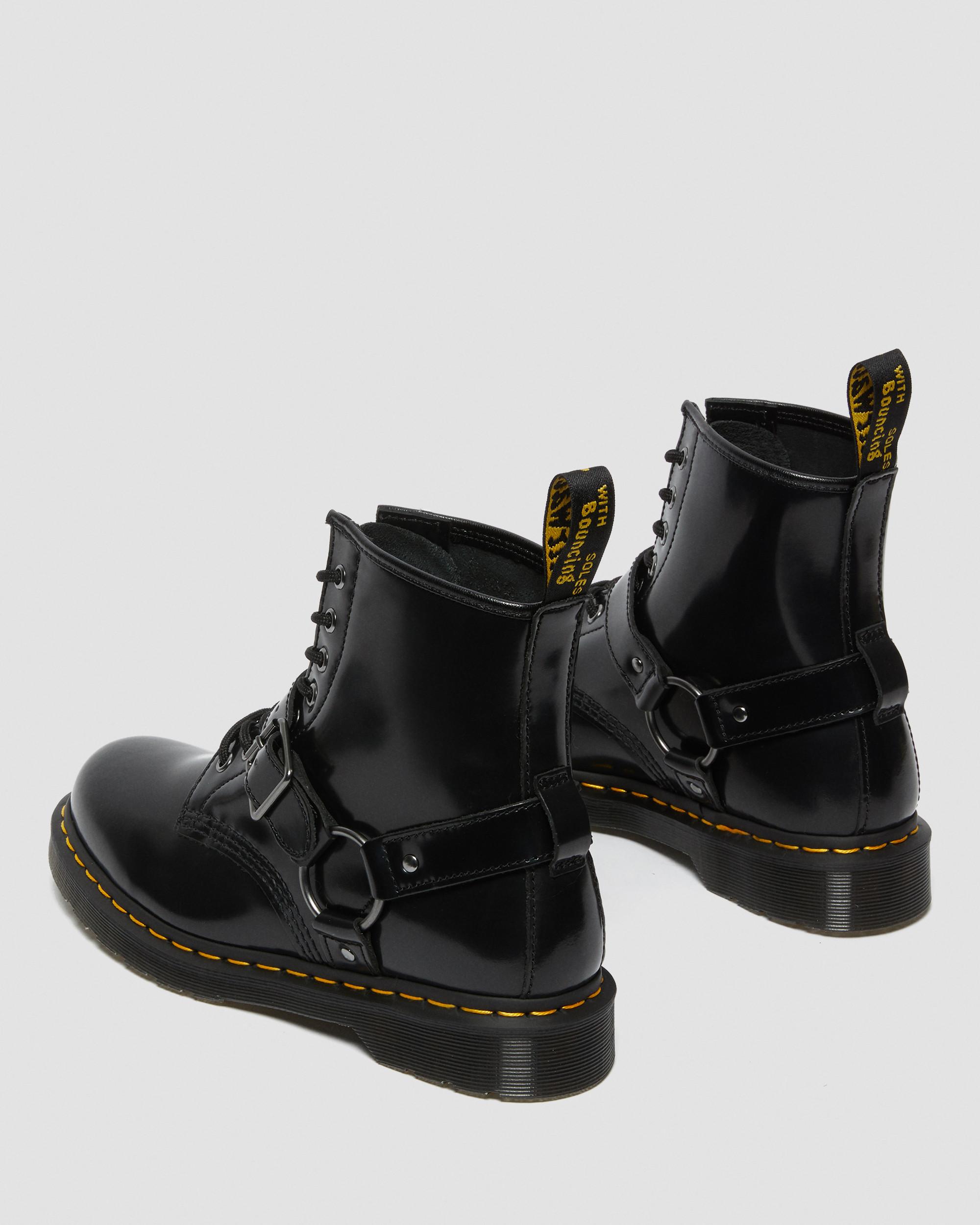 1460 Harness Leather Lace Up Boots, Black | Dr. Martens
