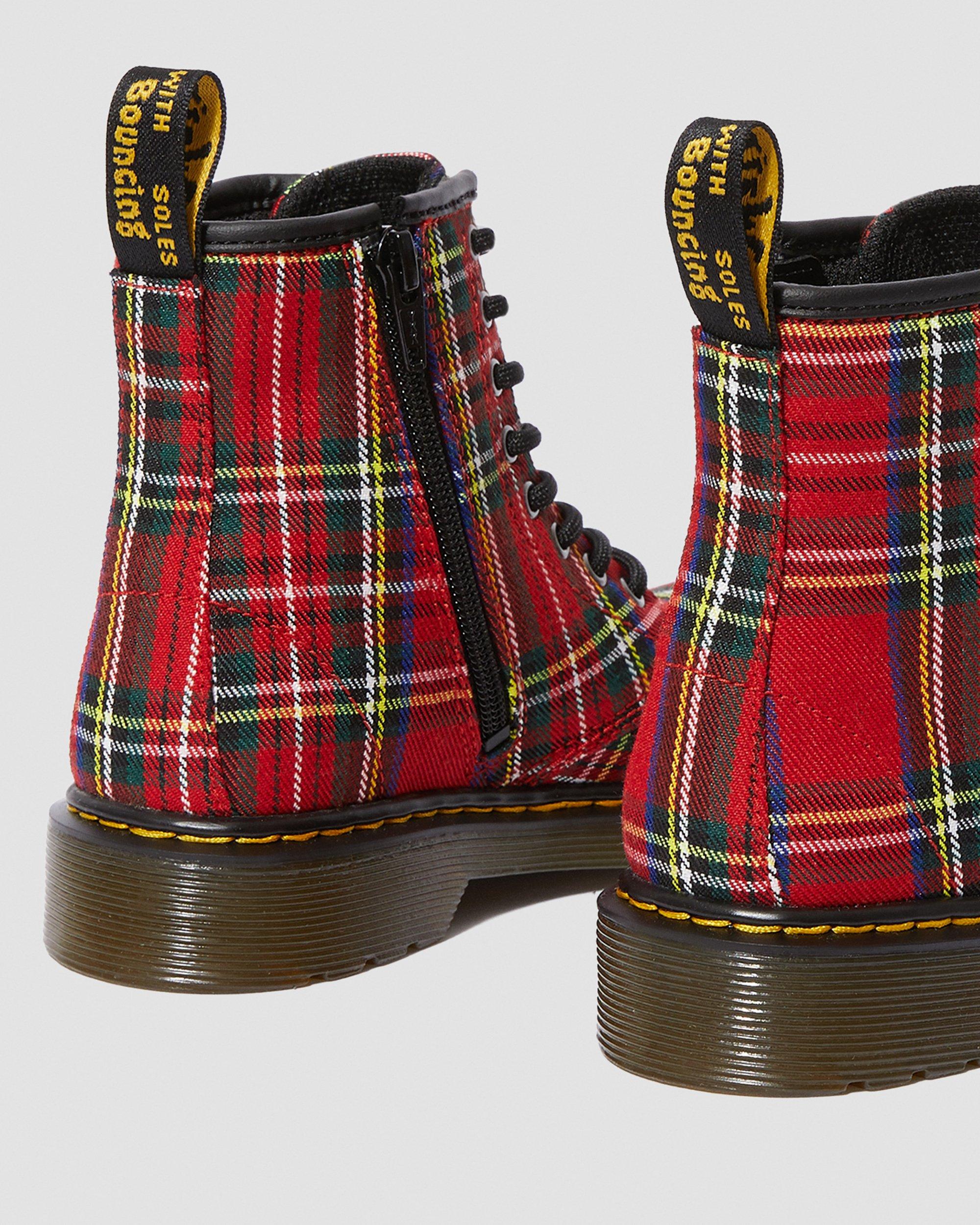 dr martens boots plaid