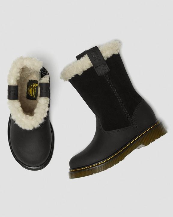 Toddler Juney Faux Fur Lined Tall Boots Dr. Martens