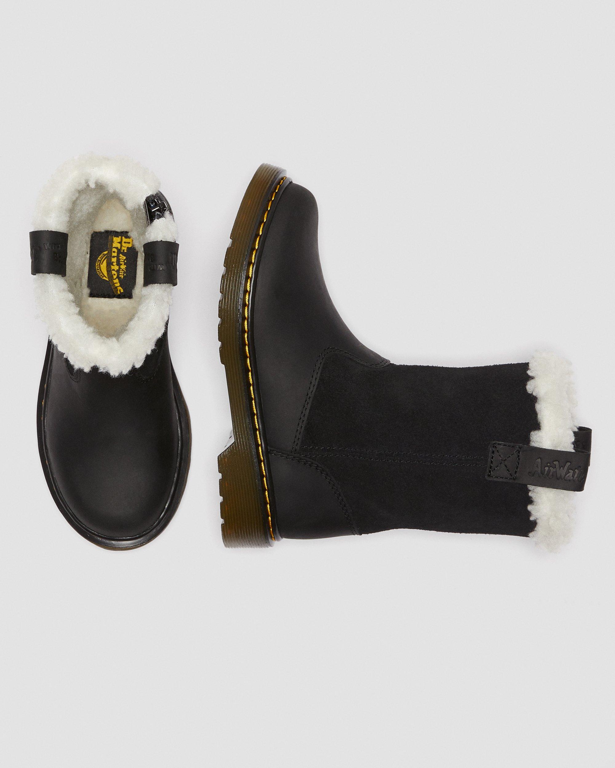 Junior Juney Faux Fur Lined Boots in BLACK | Dr. Martens™