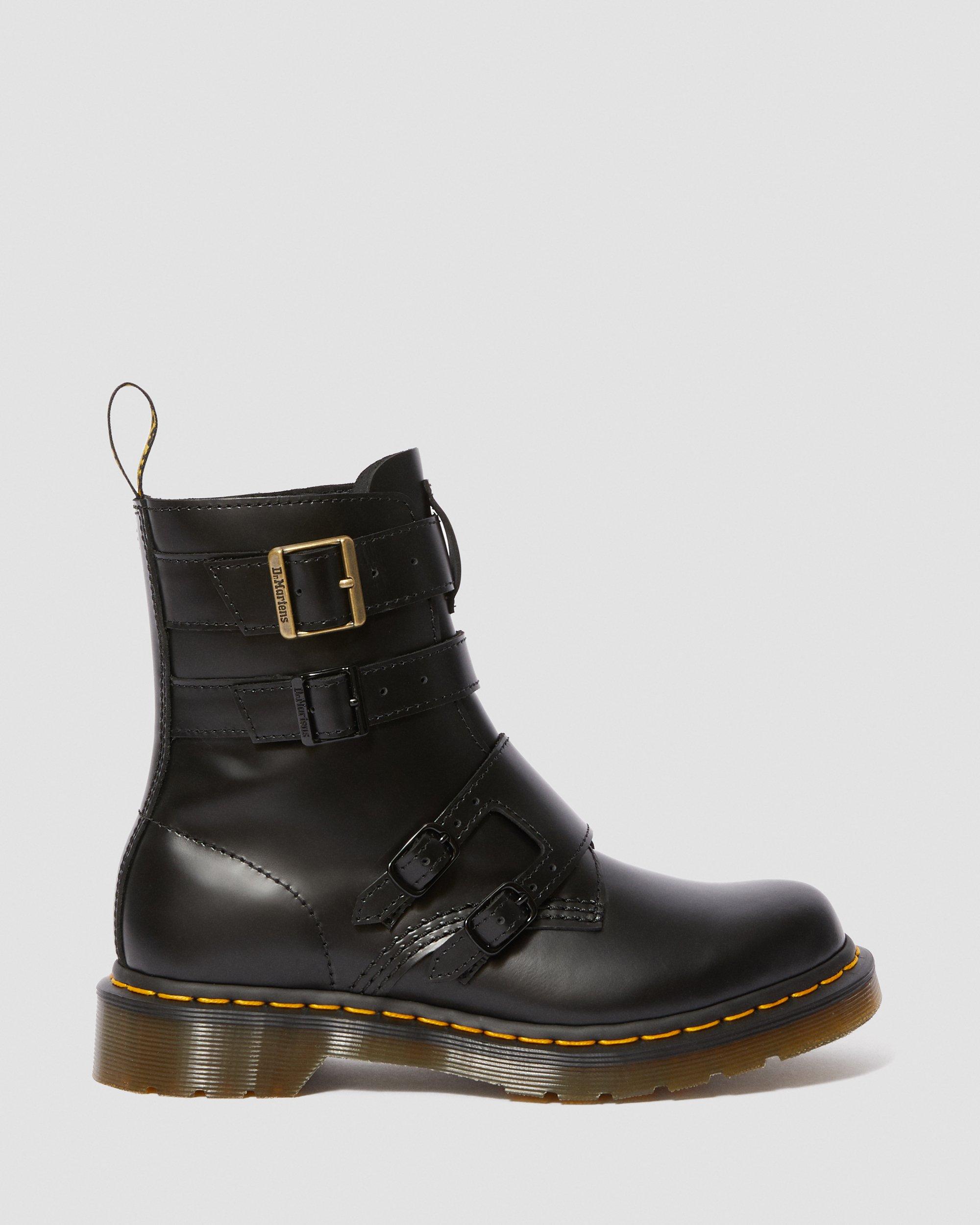 BLAKE II LEATHER BUCKLE BOOTS in BLACK | Dr. Martens™