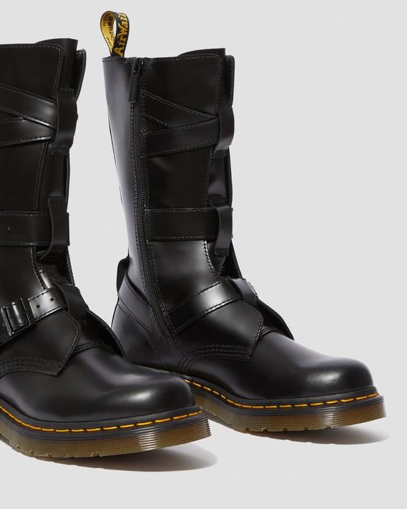 BLAKE TALL LEATHER BUCKLE BOOTS Dr. Martens