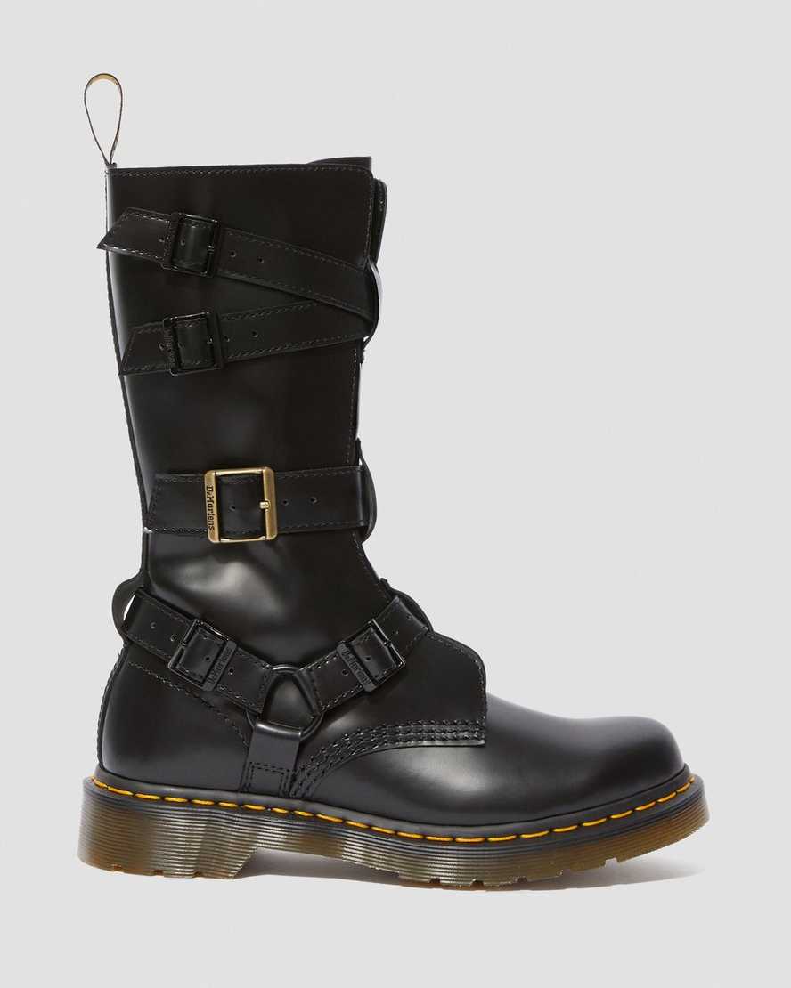 BLAKE TALL LEATHER BUCKLE BOOTS Dr. Martens