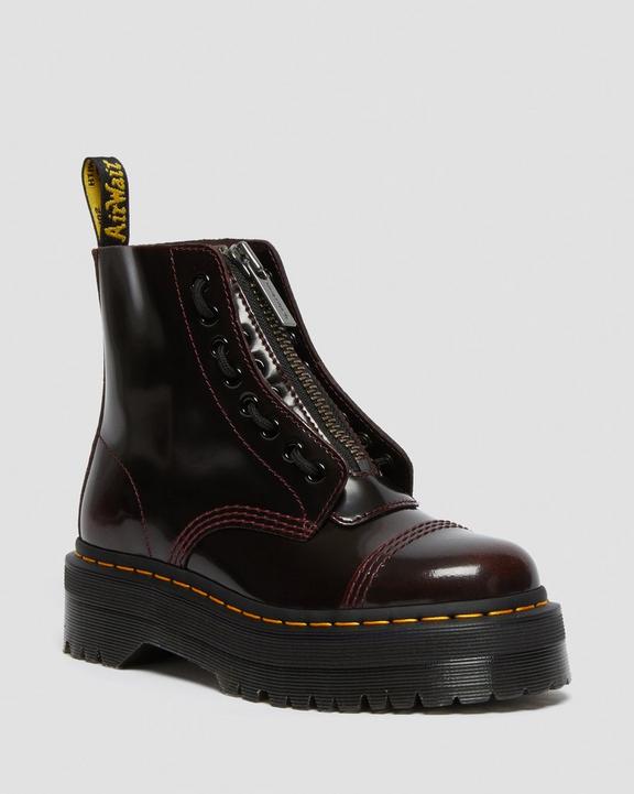 Sinclair Women's Arcadia Leather Platform Boots in Cherry Sinclair Women's Arcadia Leather Platform Boots in Cherry