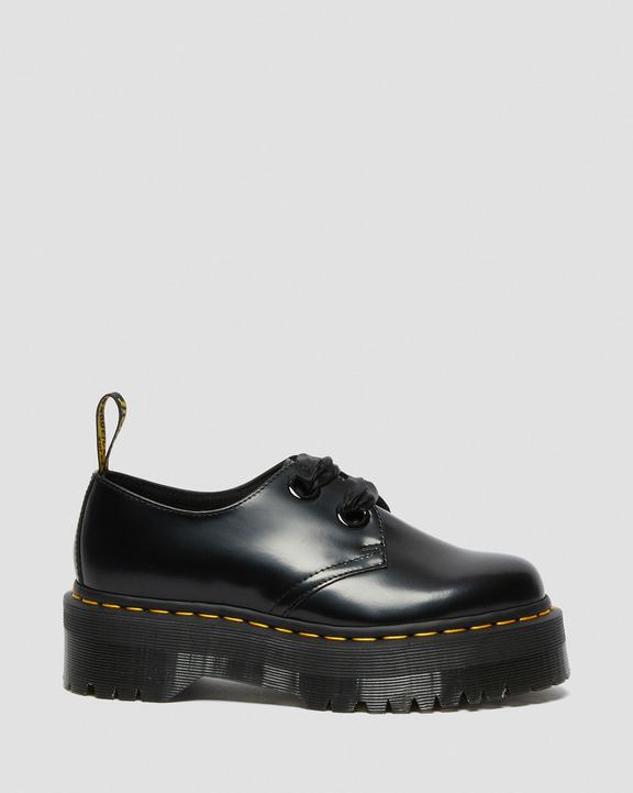 Holly Women's Leather Platform Shoes in Black Buttero | Dr Holly Women's Leather Platform Shoes in Black Buttero | Dr