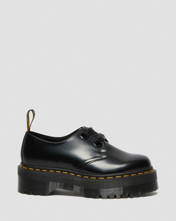 HOLLY BLACKHOLLY LEATHER PLATFORM SHOES Dr. Martens