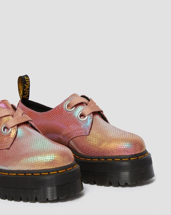 Holly Women's Iridescent Leather Platform Shoes Dr. Martens