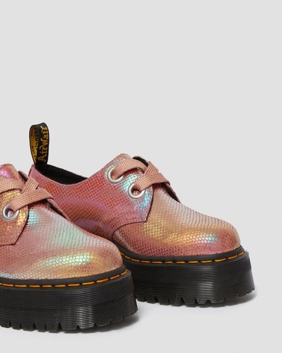 Holly Women's Iridescent Leather Platform Shoes in Pink | Dr Holly Women's Iridescent Leather Platform Shoes in Pink | Dr