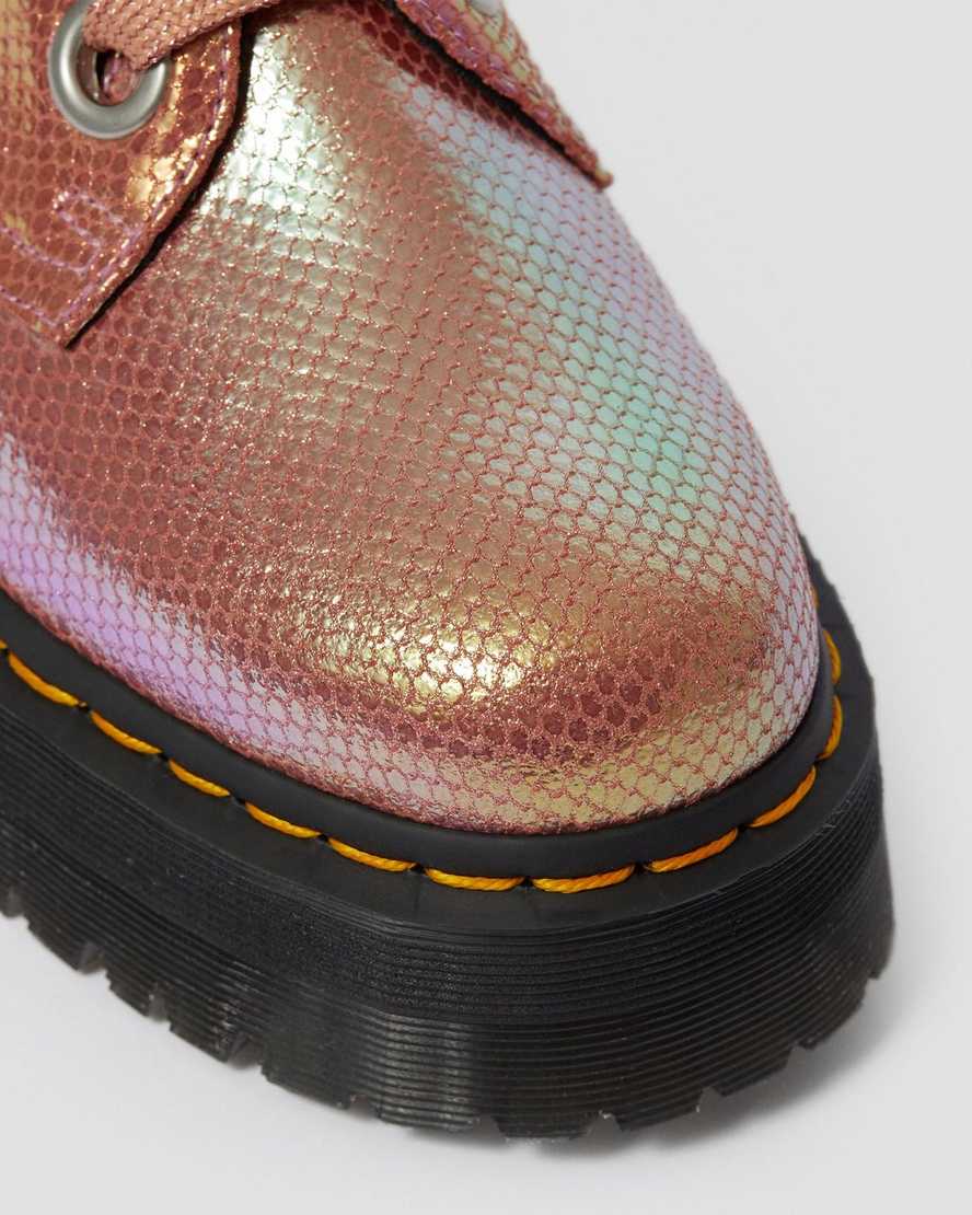 Holly Women's Iridescent Leather Platform Shoes | Dr Martens