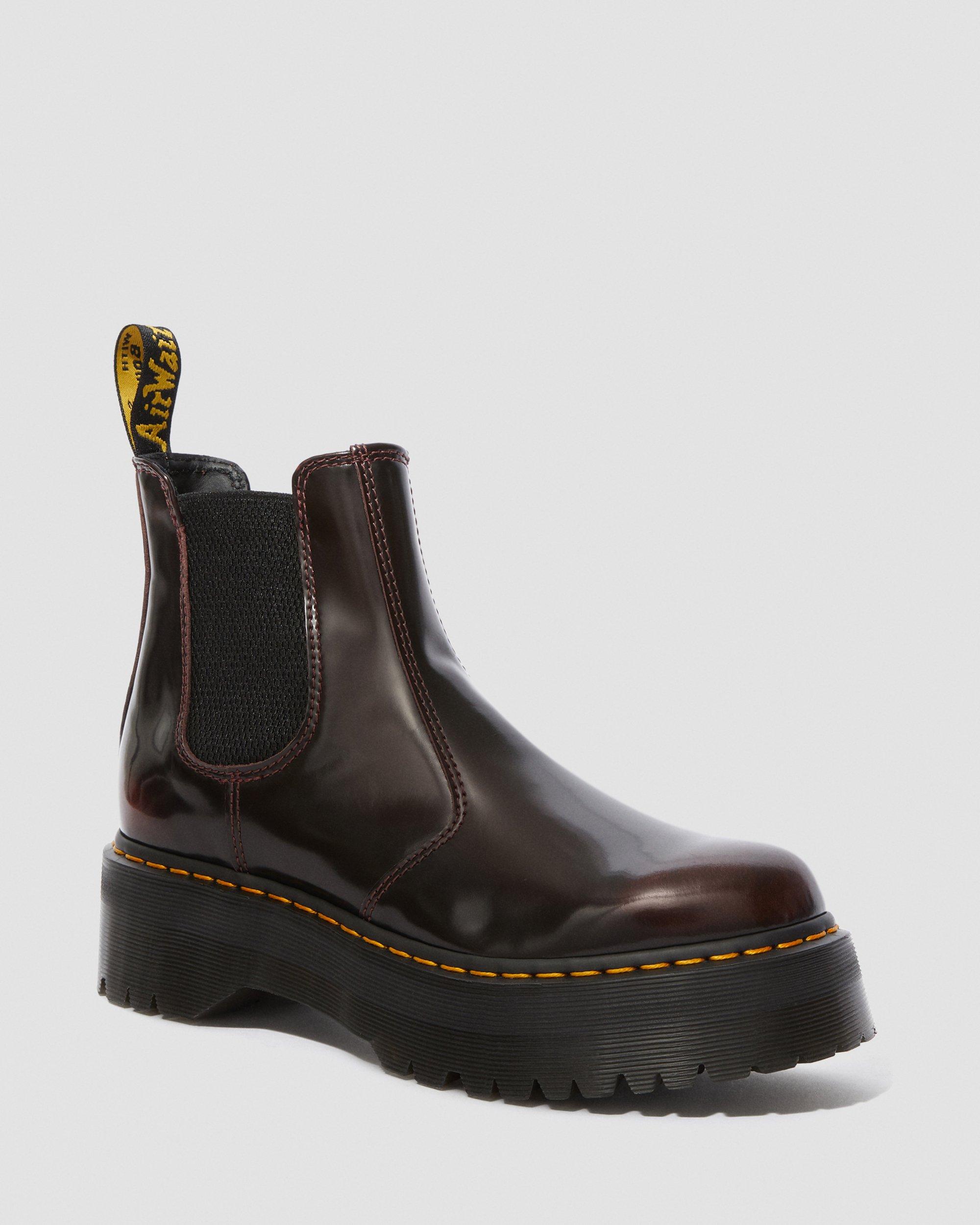 2976 Arcadia Platform Chelsea Boots in Cherry Red | Dr. Martens