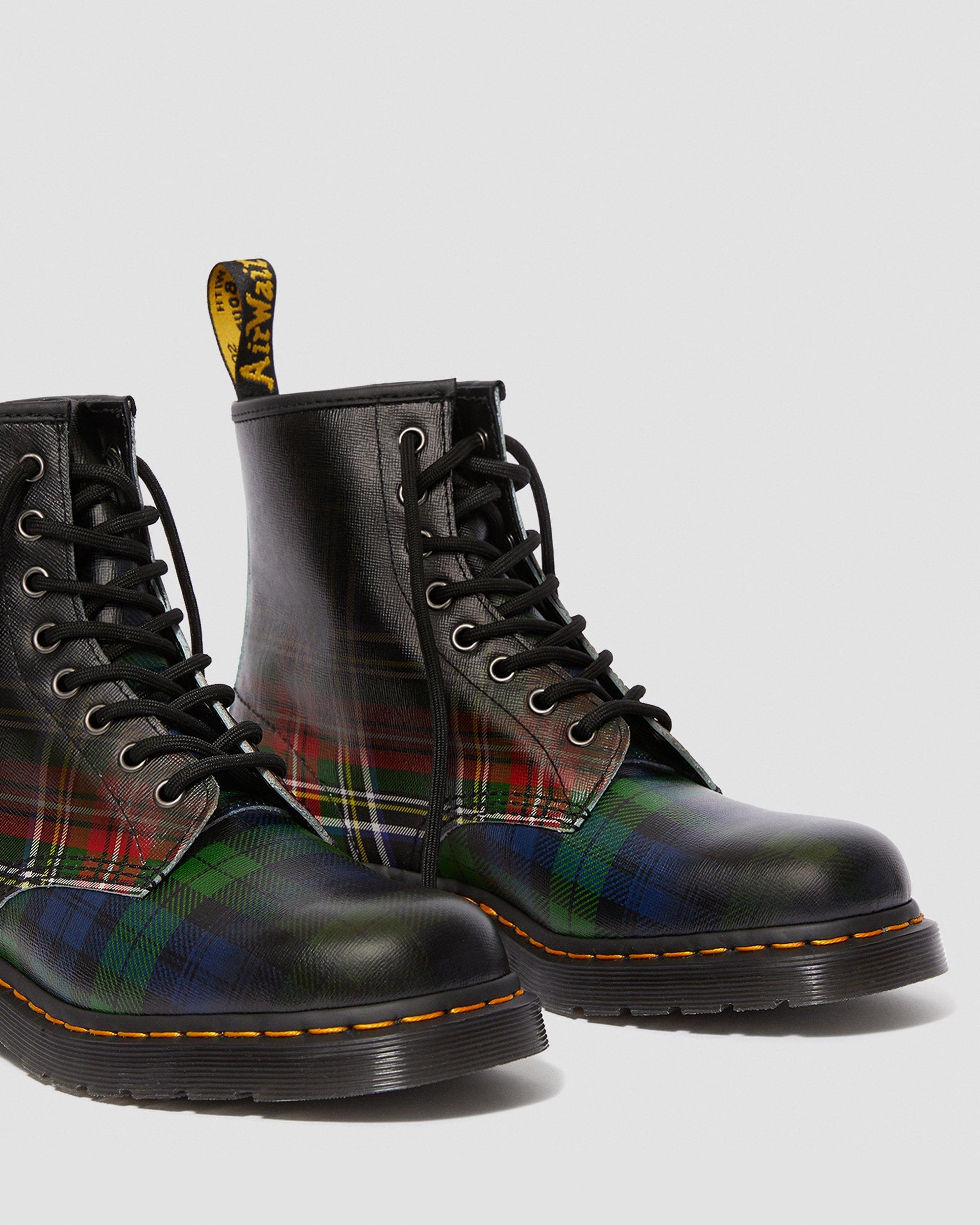 DR MARTENS 1460 Tartan Leather Lace Up Boots