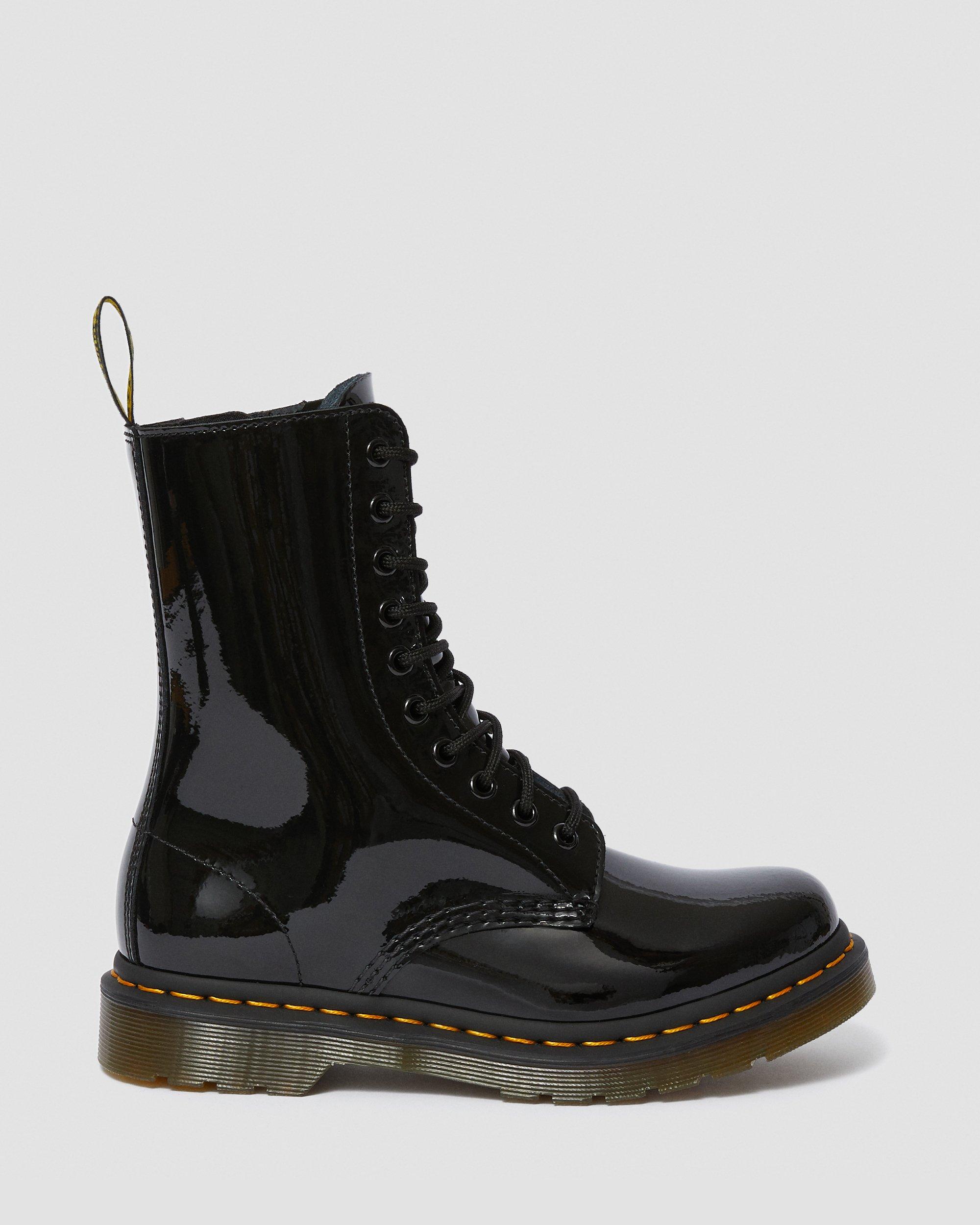 DR MARTENS 1490 Women's Patent Leather Mid Calf Boots