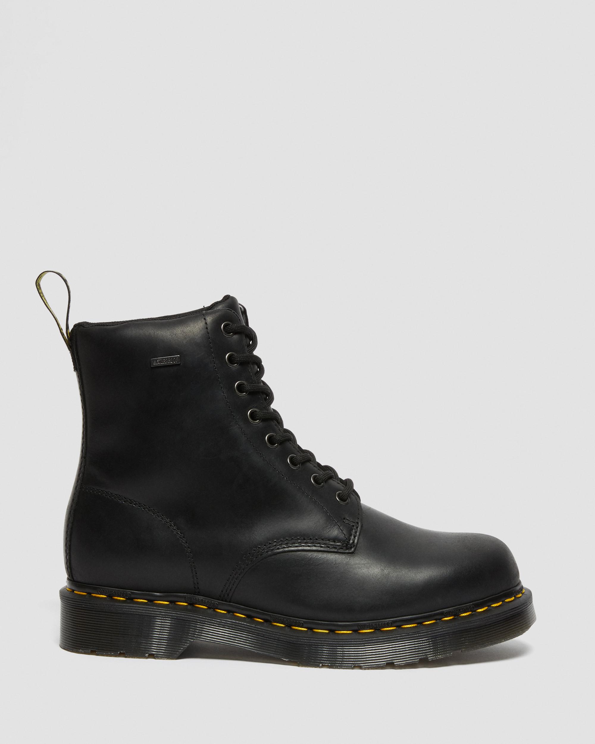 1460 Men's Waterproof Lace Up Boots in Black | Dr. Martens