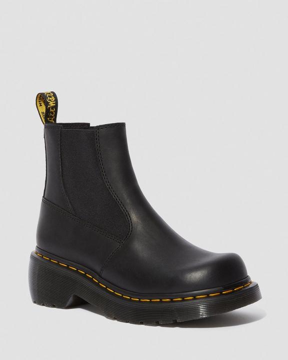 OATES LEATHER HEELED CHELSEA BOOTS Dr. Martens