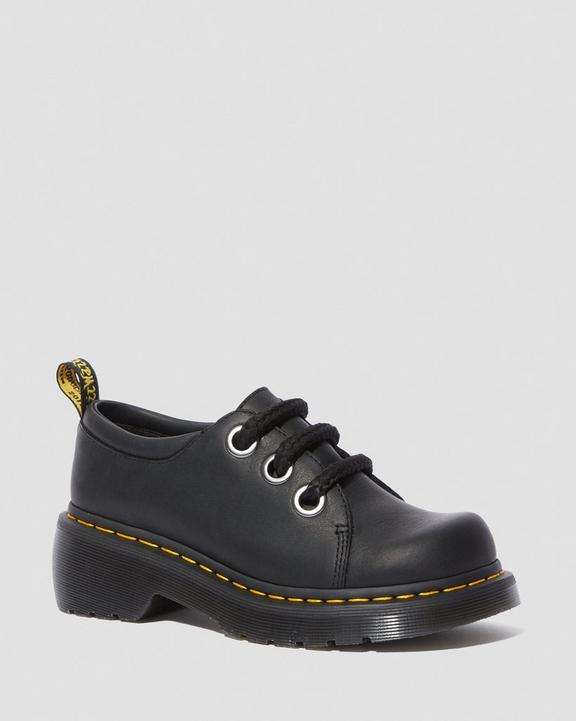 CRANFORD LEATHER LACE UP HEELED SHOES in Black | Dr. Martens CRANFORD LEATHER LACE UP HEELED SHOES in Black | Dr. Martens