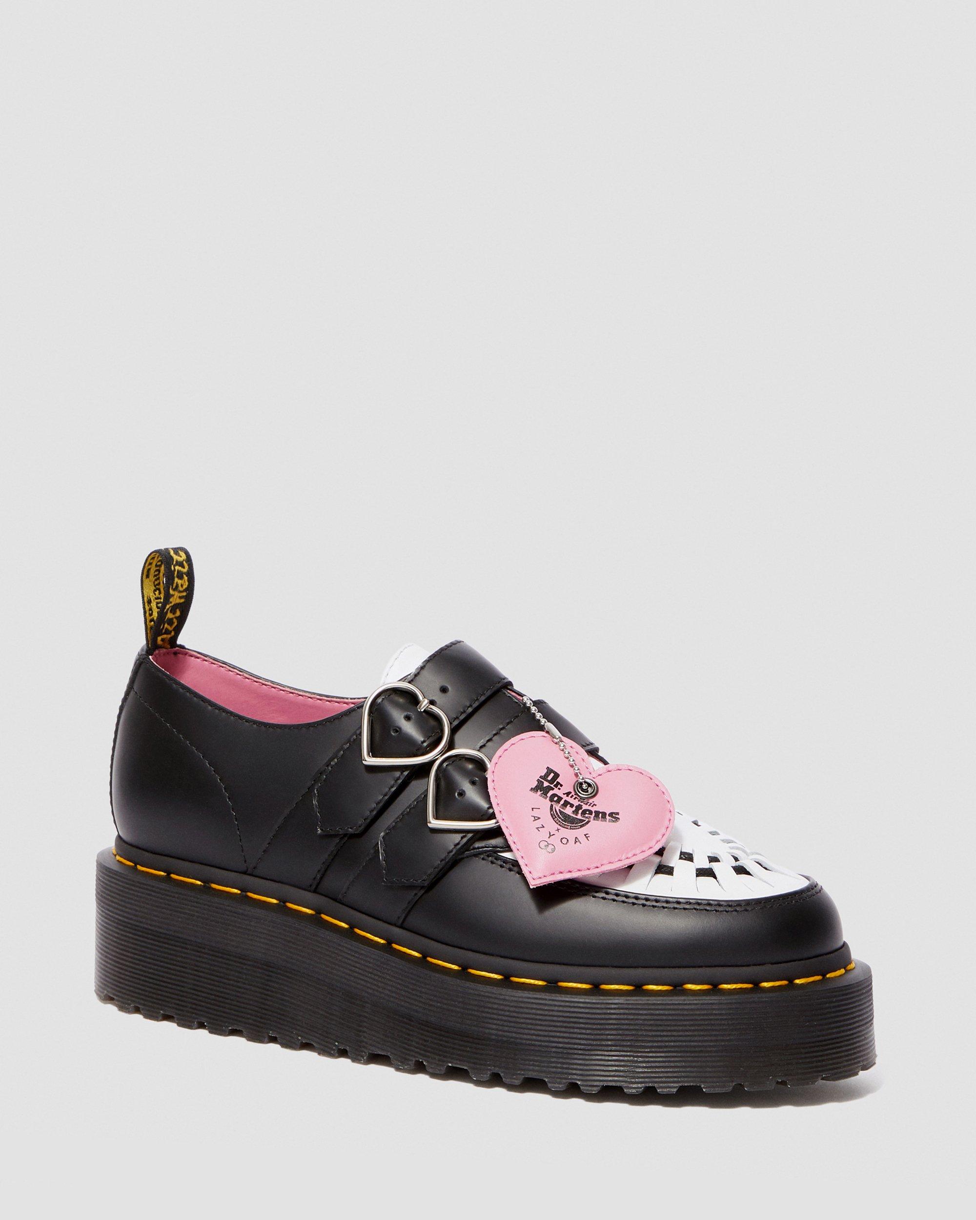 LAZY OAF BUCKLE CREEPER in BLACK+WHITE | Dr. Martens™
