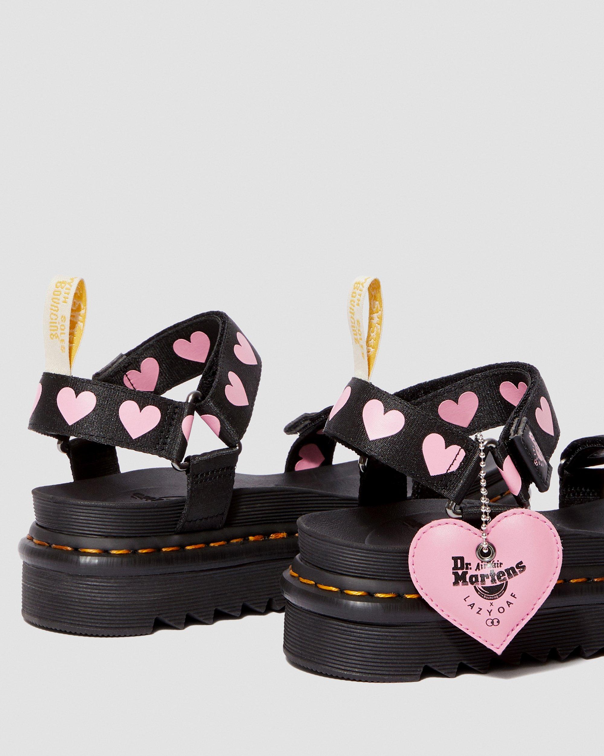 Lazy Oaf Vegan Sandal in BLACK+ PINK | Dr. Martens™