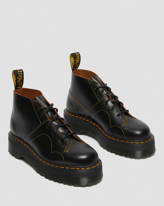 Church Quad Leather Platform Monkey Boots in Black | Dr. Martens Church Quad Leather Platform Monkey Boots in Black | Dr. Martens