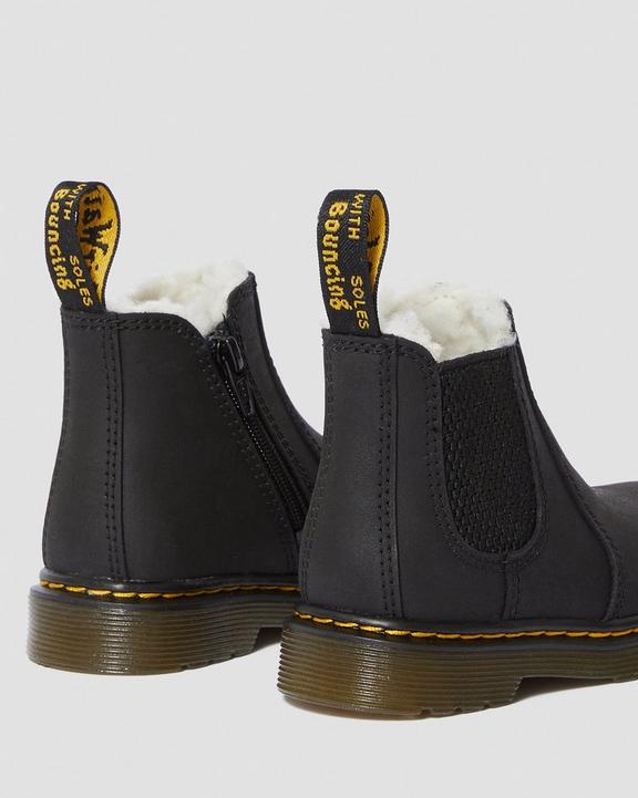 Toddler Fur-Lined 2976 Leonore Chelsea Boots Dr. Martens