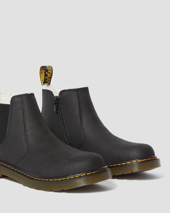 Youth Fur-Lined 2976 Leonore Chelsea Boots Dr. Martens
