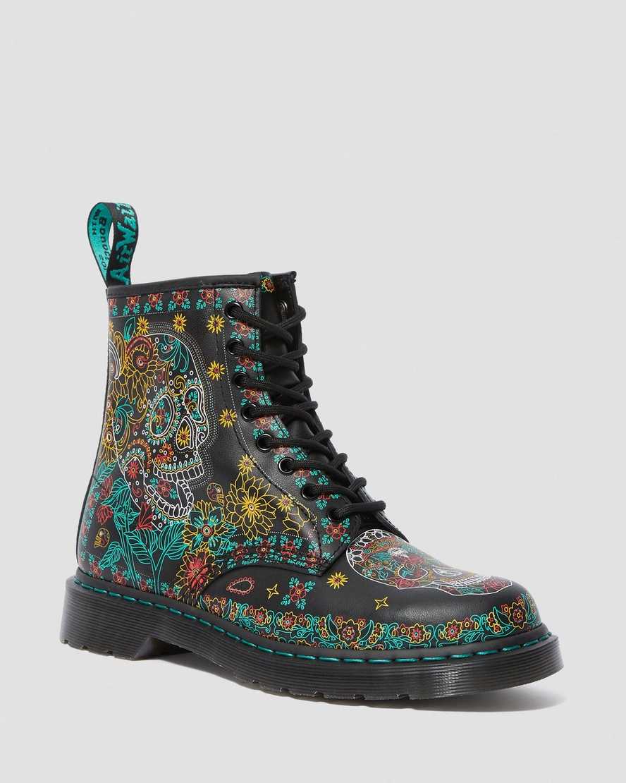 1460 SKULL LEATHER ANKLE BOOTS | Dr Martens