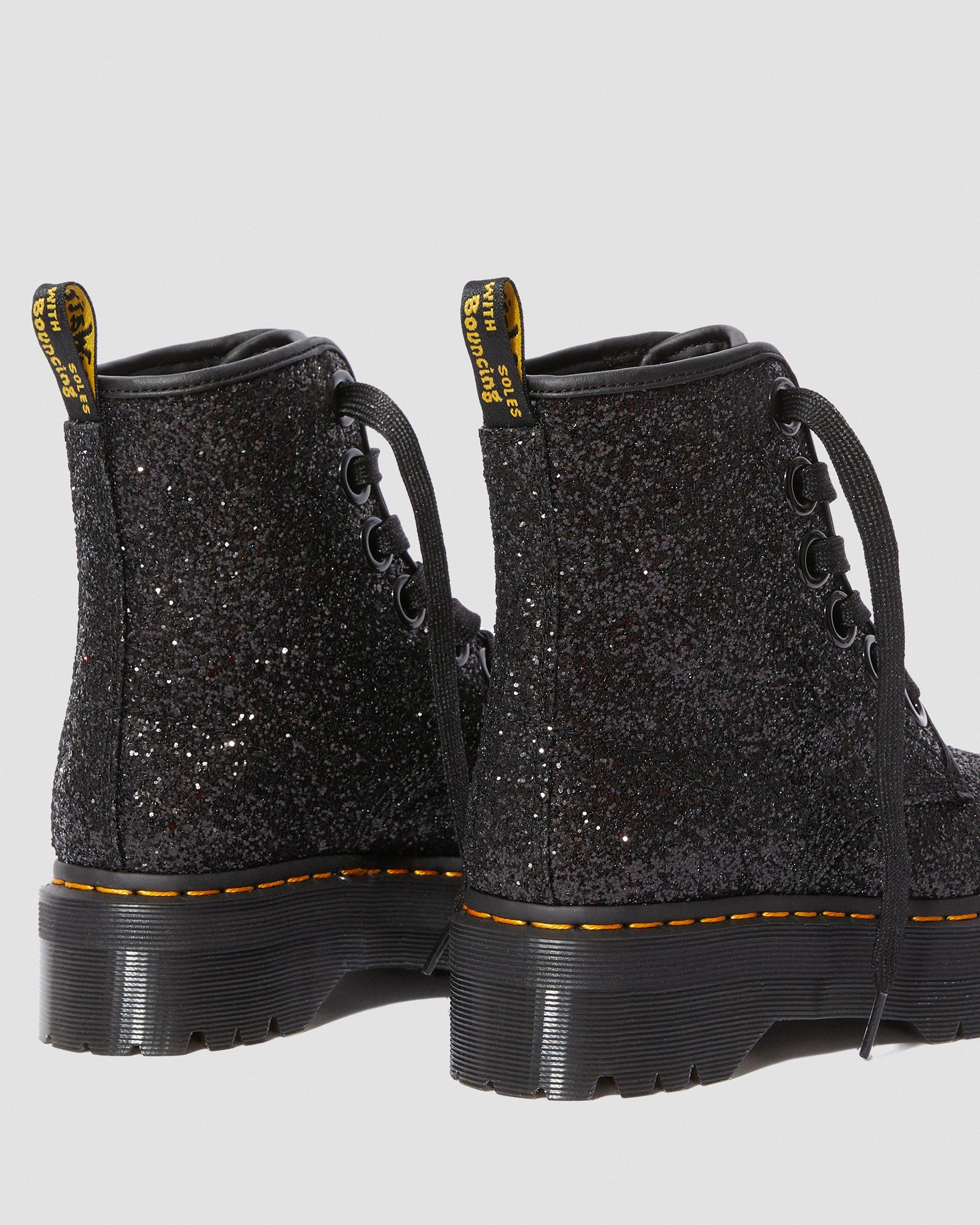 dr martens molly glitter black