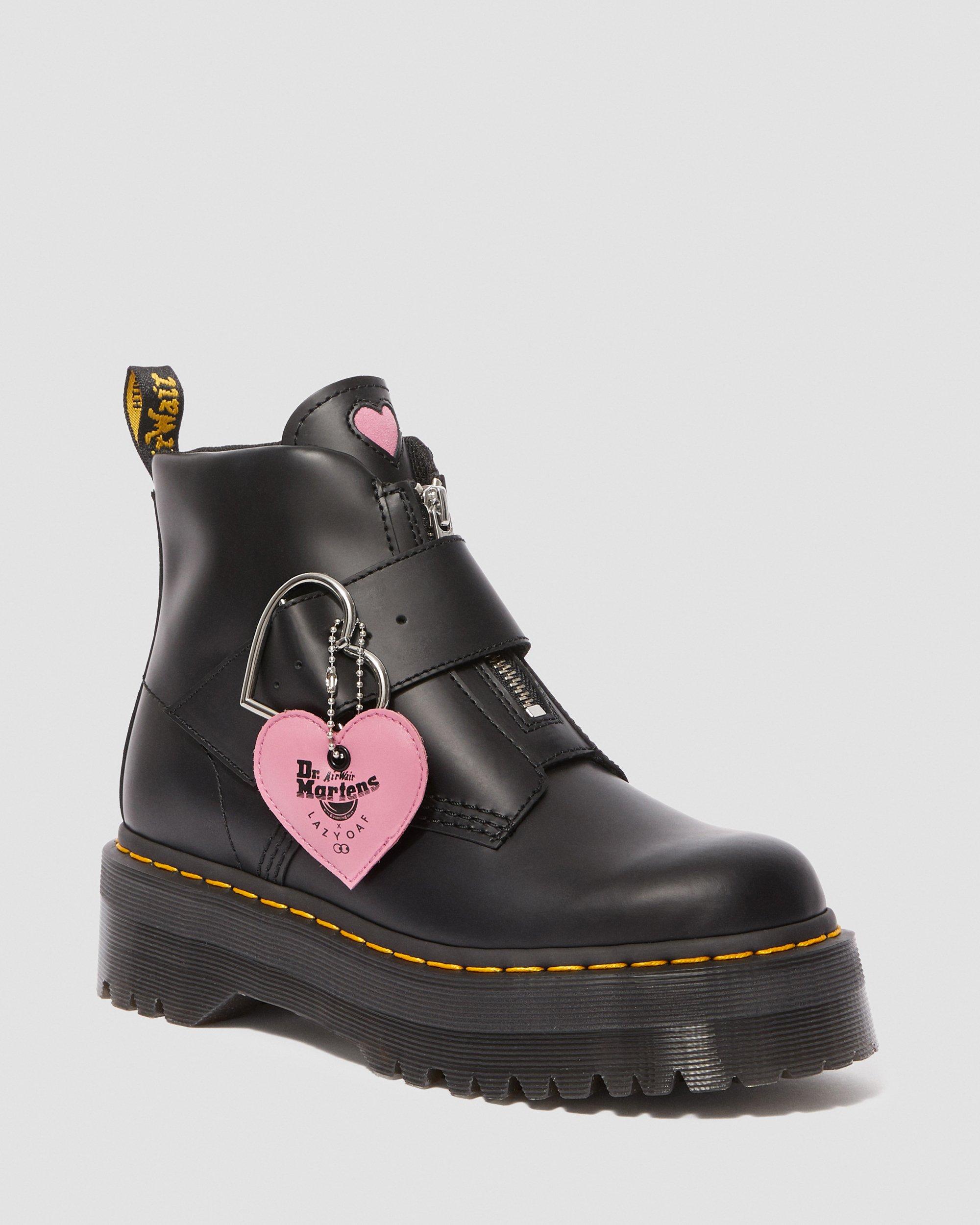 Dr. Martens 厚底ブーツ ハートジップ フリル lazyoafコラボ Dr. Martens 厚底ブーツ ハートジップ フリル lazyoafコラボ Lazy Oaf
