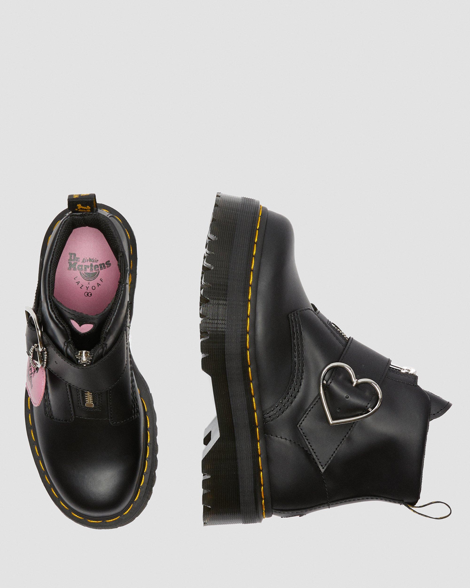 LAZY OAF BUCKLE BOOT in Black