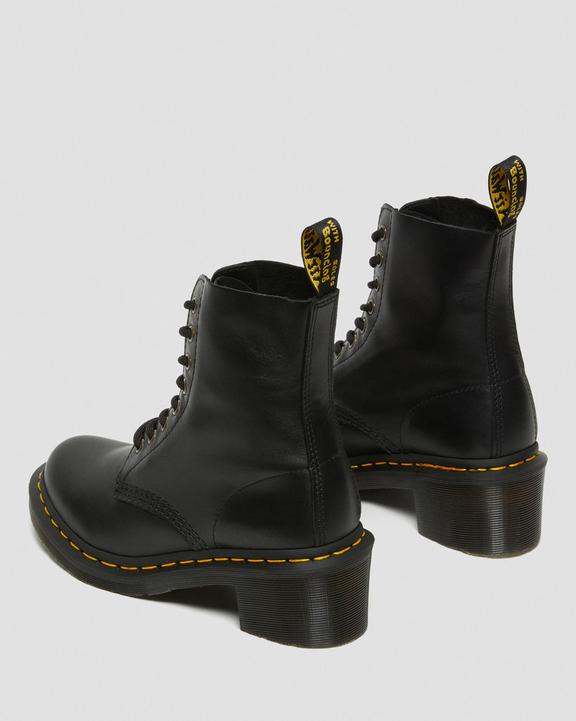 Clemency Women's Leather Heeled Lace Up Boots in Black | Dr Clemency Women's Leather Heeled Lace Up Boots in Black | Dr