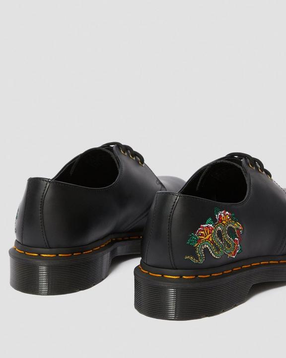 1461 Smooth Leather Snake Embroidered Shoes Dr. Martens