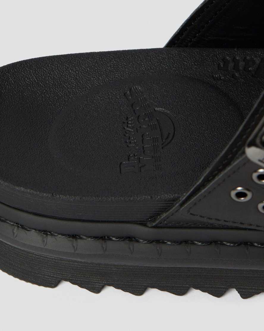 Myles Leather Buckle Slide Sandals | Dr Martens