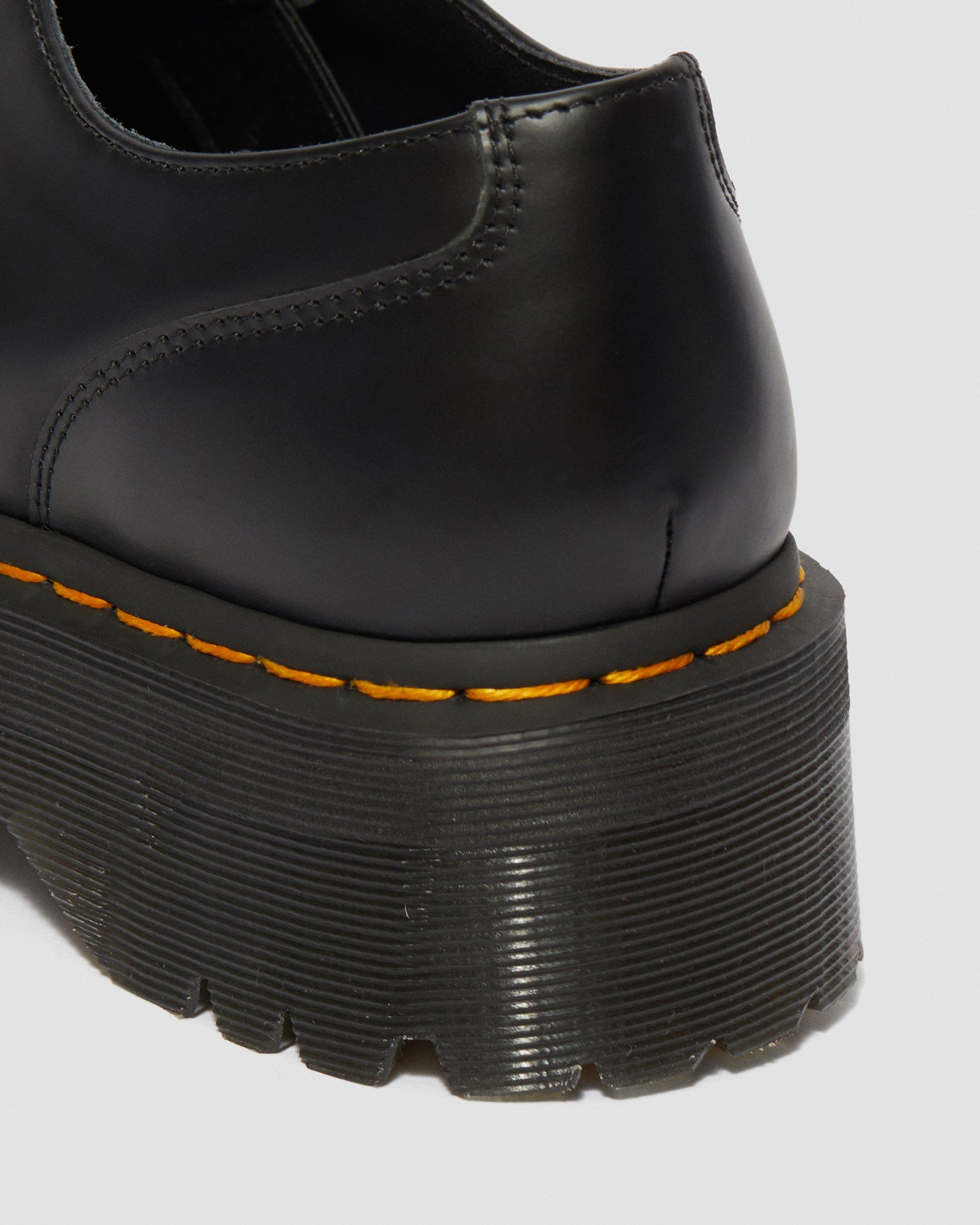 Aurian II Smooth Leather Platform Shoes in Black | Dr. Martens