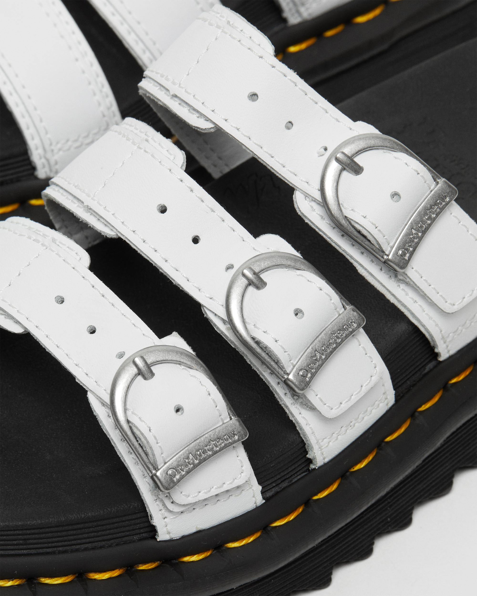 BLAIRE SLIDE LEATHER SANDALS