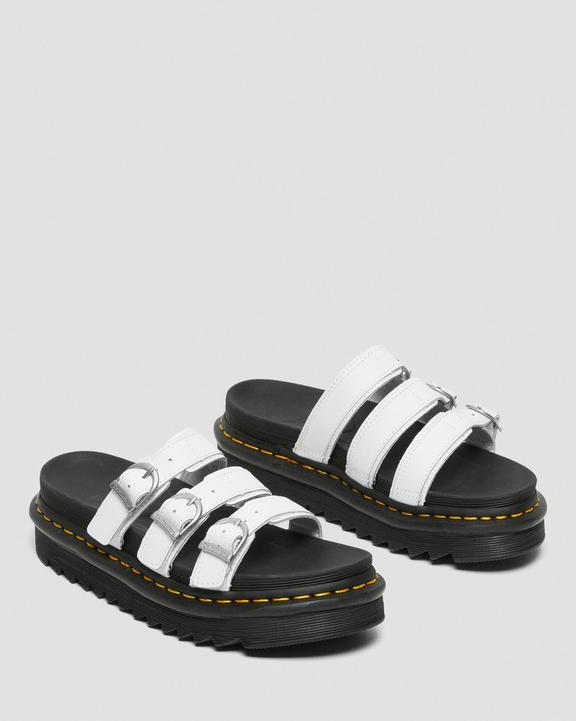 DR MARTENS Blaire Leather Slide Sandals