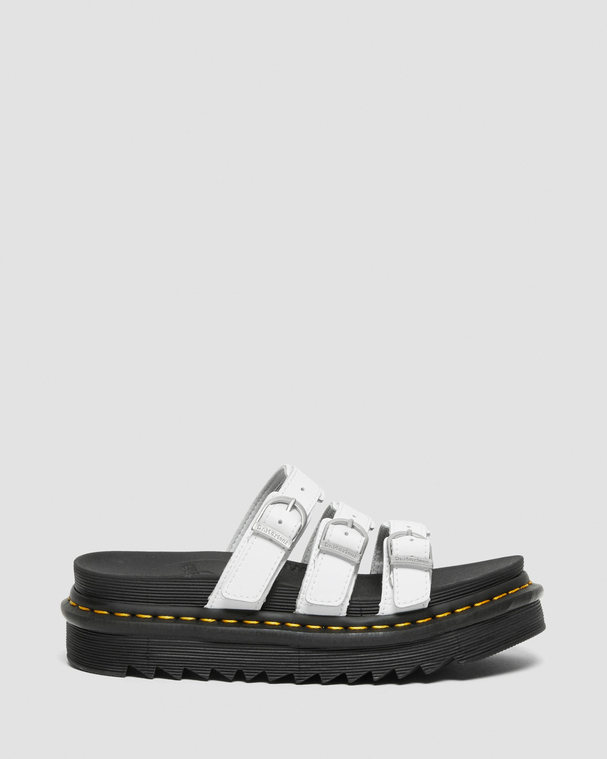BLAIRE SLIDE LEATHER SANDALS