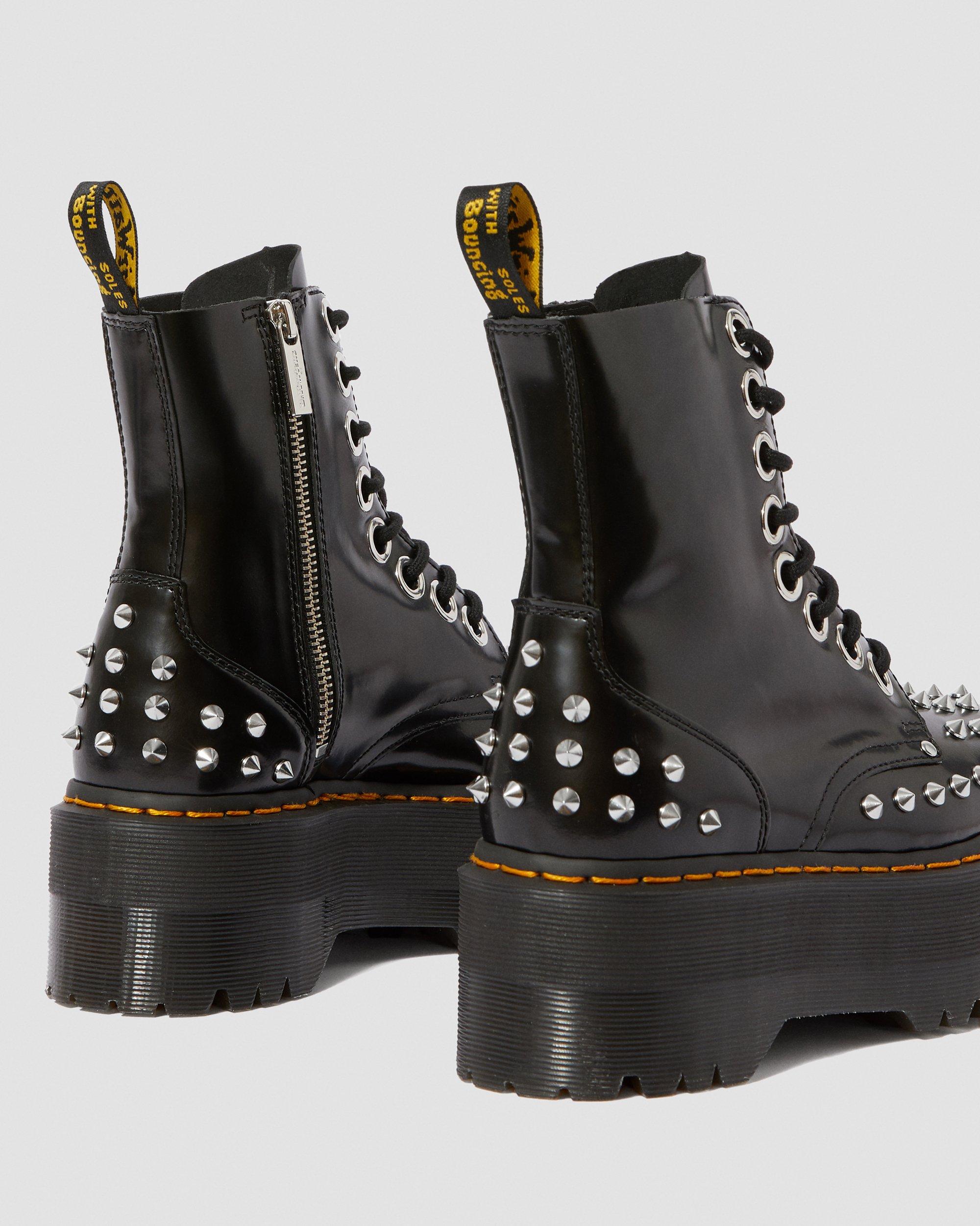 Jadon Max Women's Studded Platform Boots in BLACK | Dr. Martens™