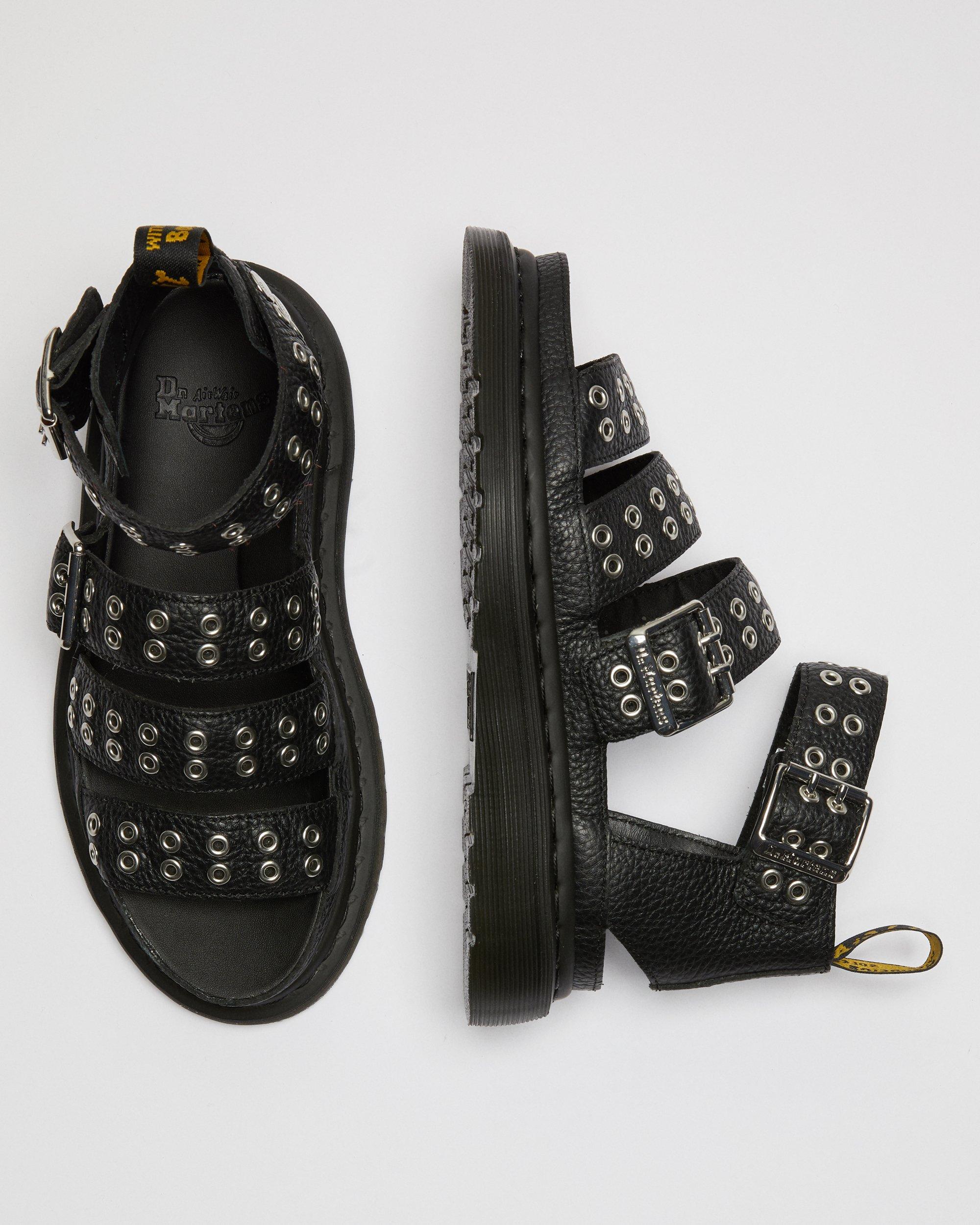 Clarissa II Women's Leather Buckle Sandals in BLACK | Dr. Martens™