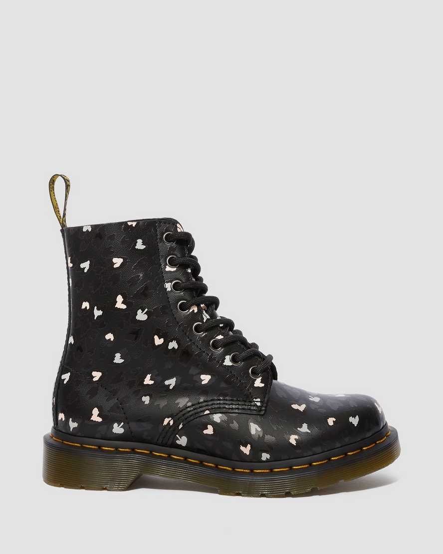 1460 Pascal Leather Wild Heart Printed Lace Up Boots | Dr Martens