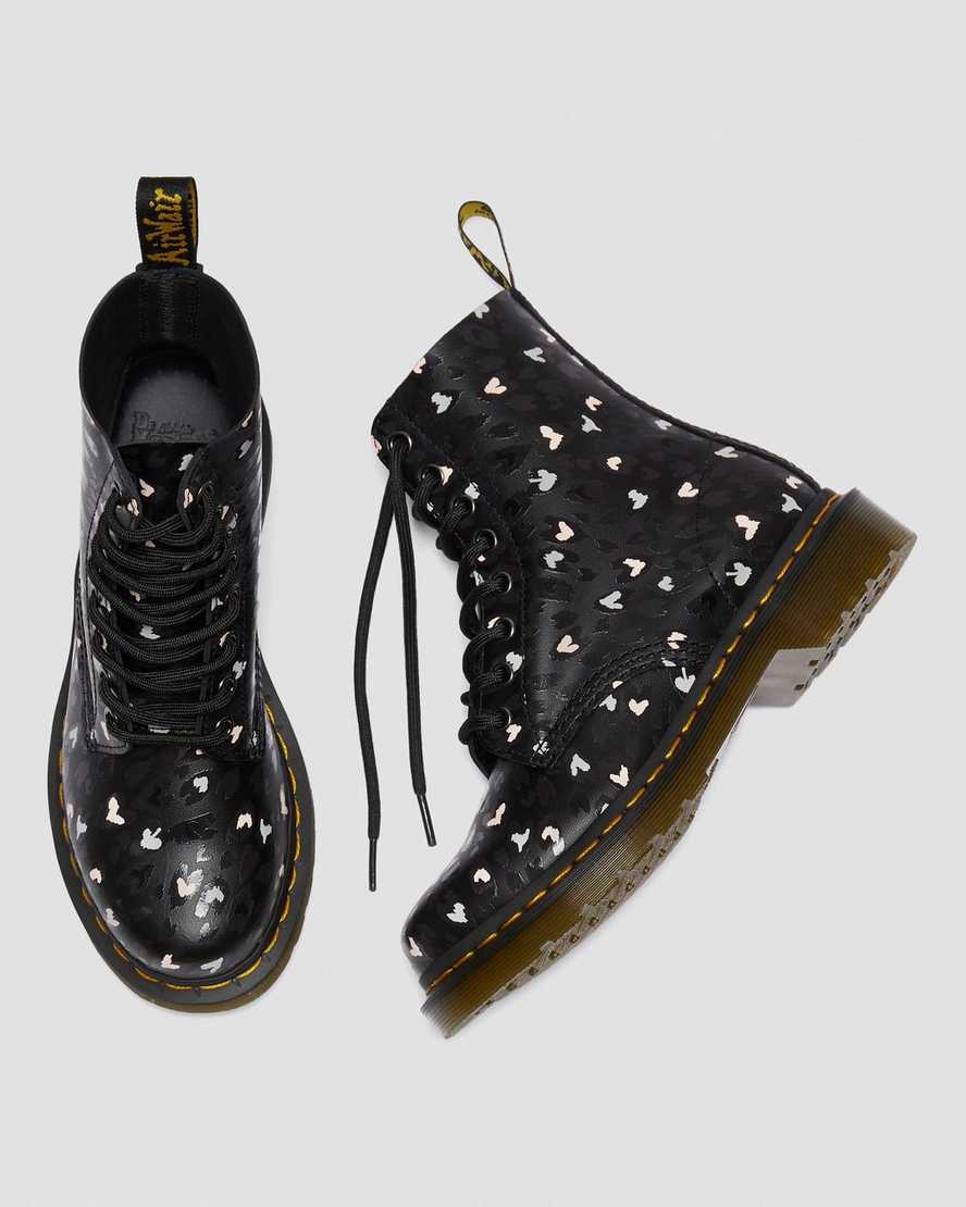 1460 Pascal Leather Wild Heart Printed Lace Up Boots | Dr Martens