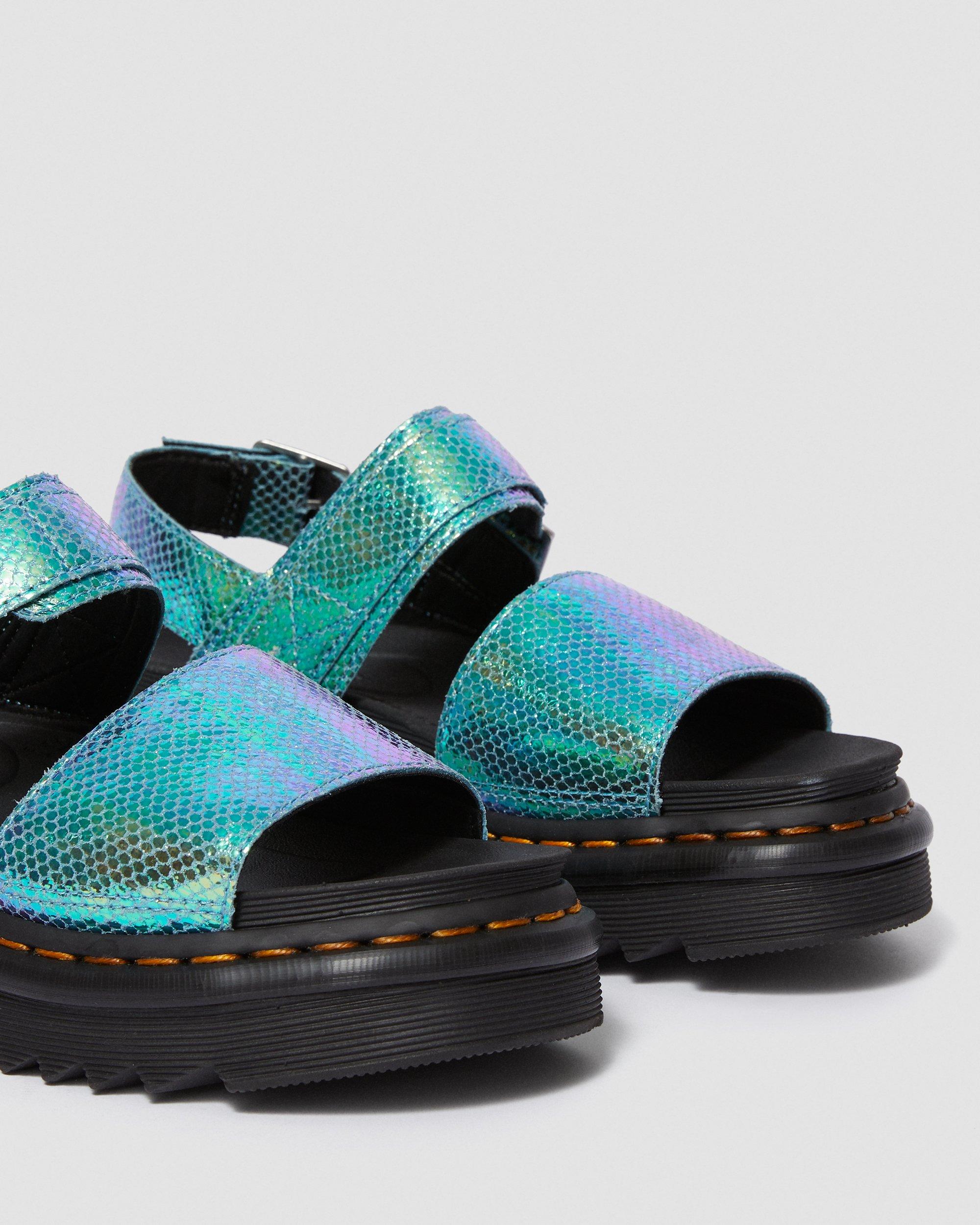 dr martens voss sandals blue