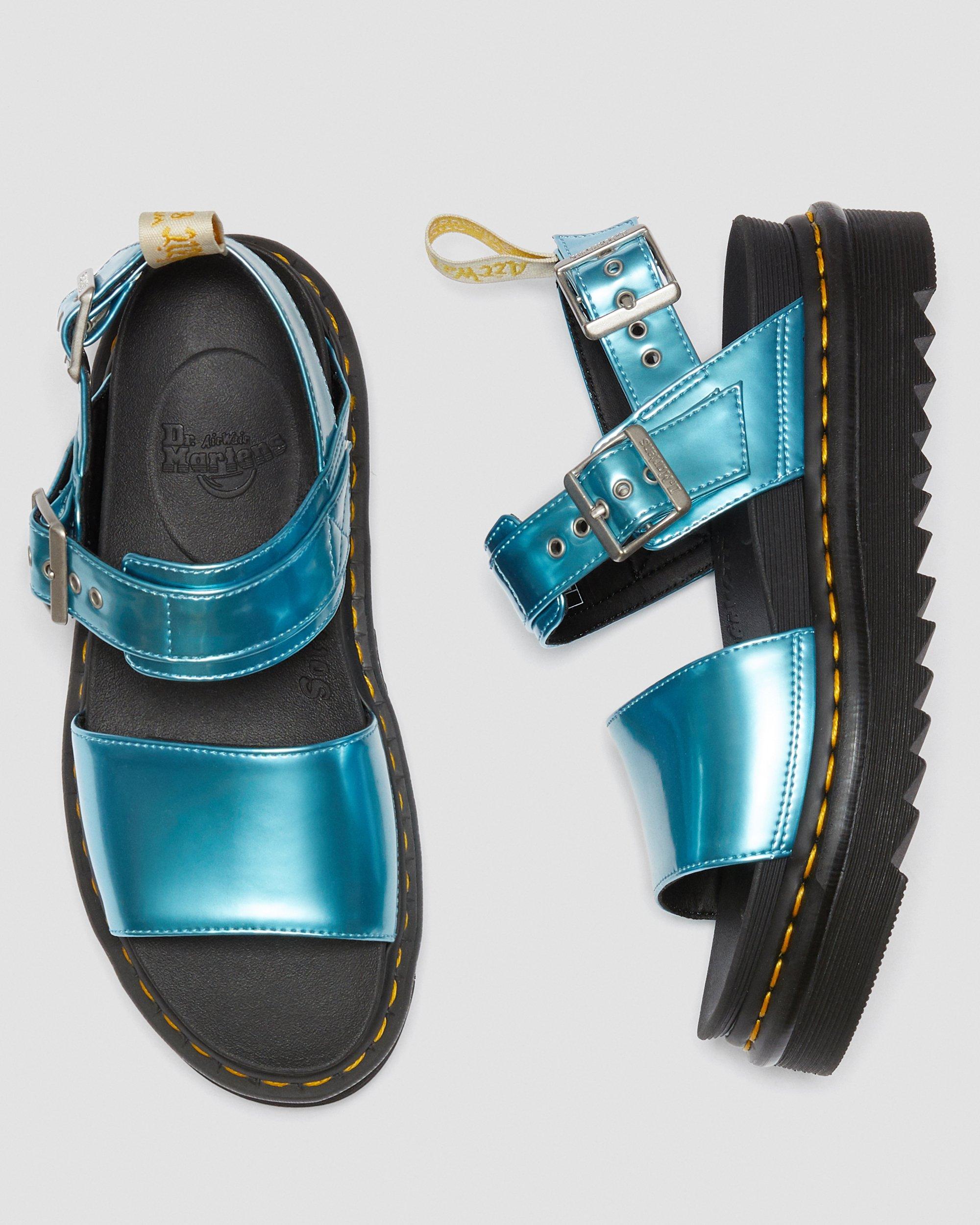 blue doc marten sandals