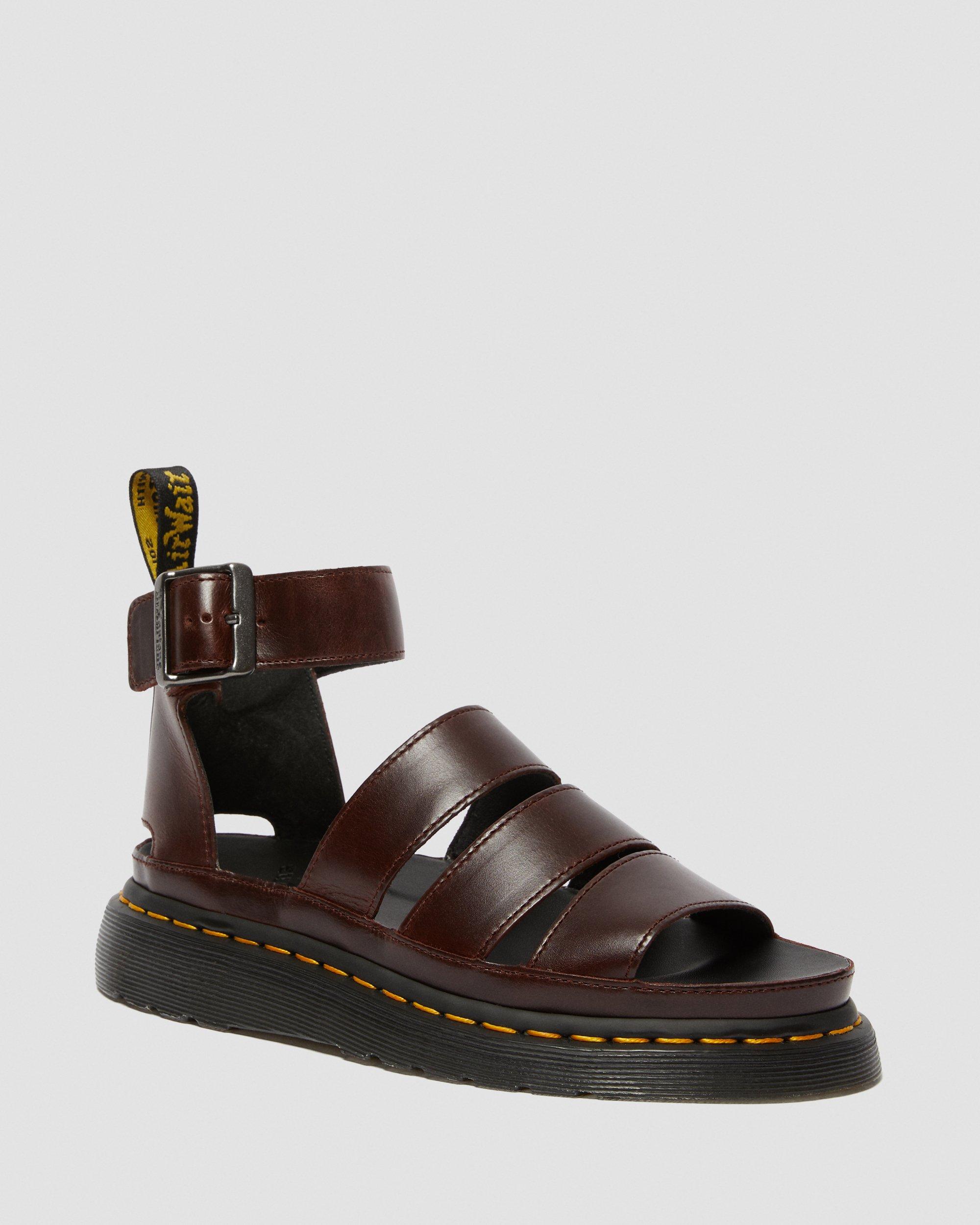 Clarissa II Women's Leather Strap Sandals in CHARRO | Dr. Martens™