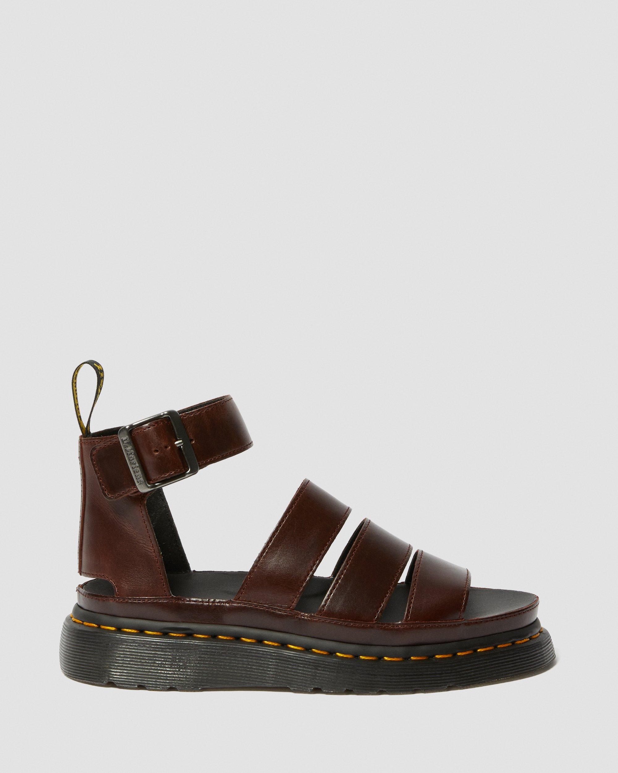 Clarissa II Women's Leather Strap Sandals in CHARRO | Dr. Martens™
