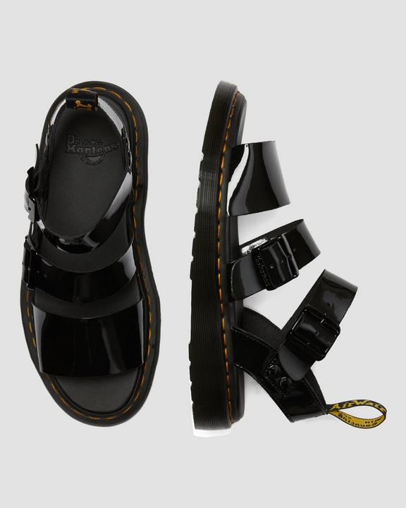 Gryphon Patent Leather Gladiator Sandals Dr. Martens