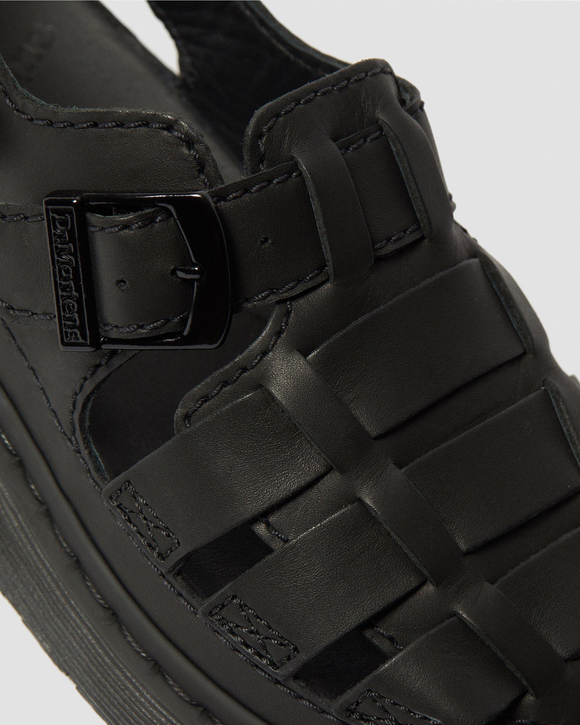 8092 Mono Leather Fisherman Sandals in Black | Dr. Martens